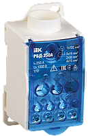 Блок розподільний РБД-250А на DIN-рейку UEC, затискачі клемні, клемник, з'єднувач, клема УЕК