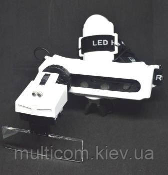 14-03-062. Лупа бінокуляр налобна, 4 лінзи: 1х; 1,5х; 2х; 3х + монокуляри: 5Х; 10Х; 15Х; 20Х, з підсв., 9892Е, фото 1