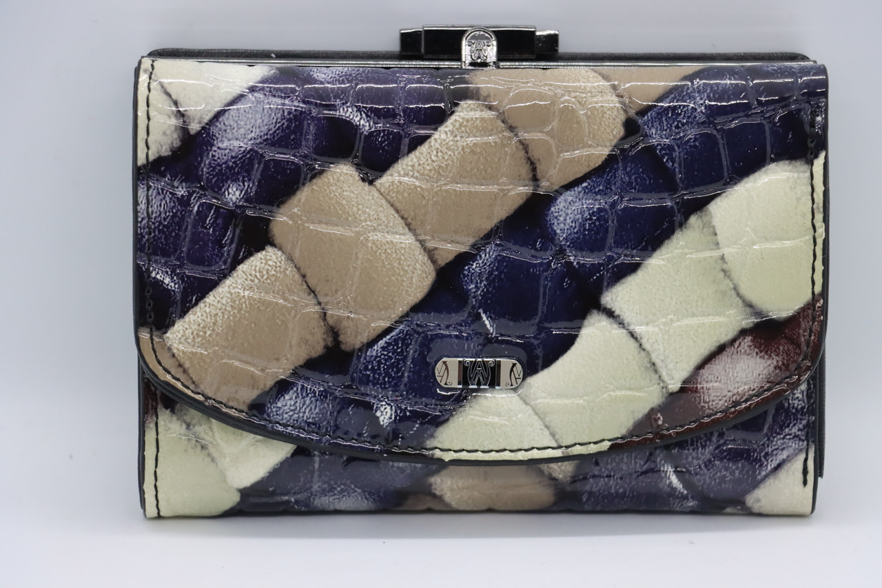 Жіночий шкіряний гаманець Wanlima 31411750473y1 Dark Blue