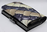 Жіночий шкіряний гаманець Wanlima 31411750473y1 Dark Blue, фото 5