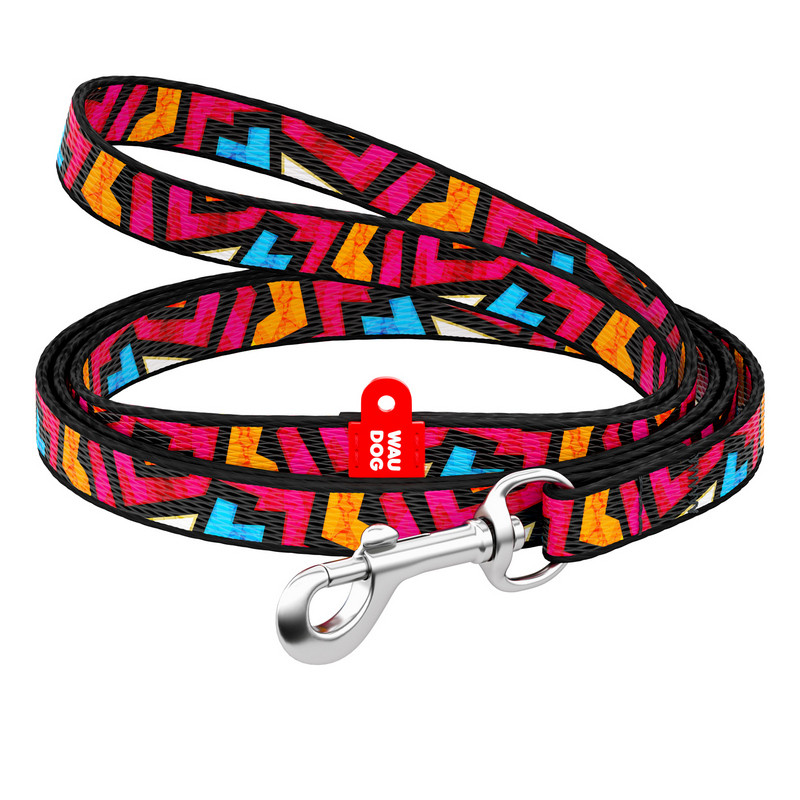 Повідець WAUDOG Nylon Графіті нейлон різнобарвний 5244 (4823089320724)