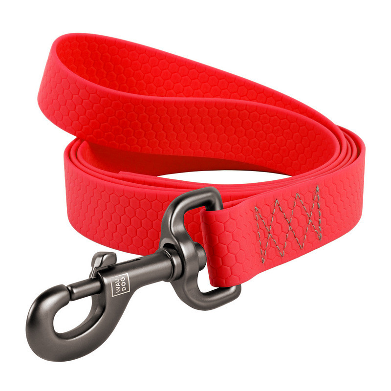 Повідець WAUDOG Waterproof COLLARTEX водостійкий червоний 27313 (4823089314075)