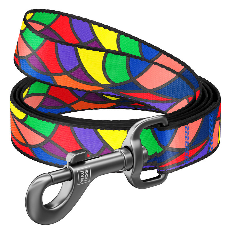 Повідець WAUDOG Nylon Вітраж нейлон різнобарвний 4595 (4823089312392)