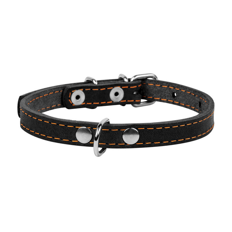 Нашийник одинарний CoLLaR шкіра чорний 00161 (4820082491604)