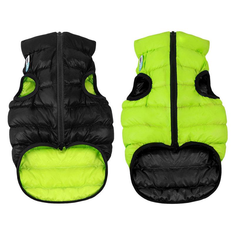 Курточка двостороння AiryVest для собак M40 салатово-чорна 1847 (4823089304564)