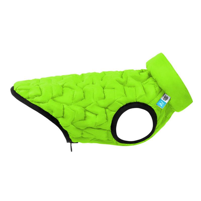 Курточка двостороння AiryVest UNI для собак S33 салатова/чорна 2522 (4823089313207)