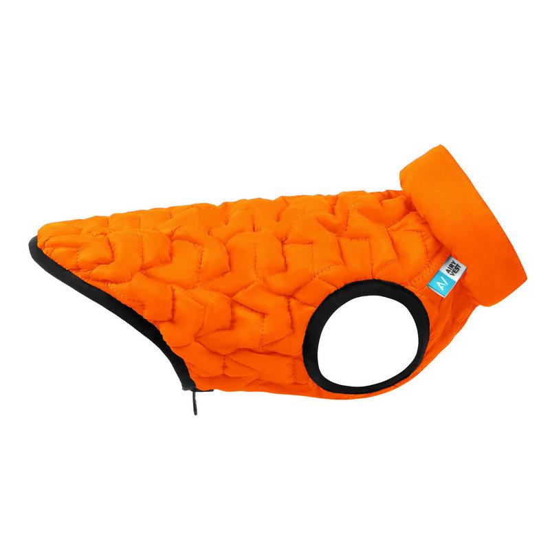 Курточка двостороння AiryVest UNI для собак S33 жовтогаряча/чорна 2527 (4823089313238)