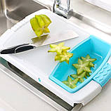 Кухонна обробна дошка на раковину Dish washing 3 в 1, фото 8