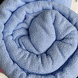 Махрове простирадло на гумці 180*200+25см. Наматрацник на резинці Колір - Блакитний, фото 2