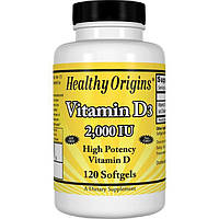 Витамины и минералы Healthy Origins Vitamin D3 2000 IU, 120 капсул