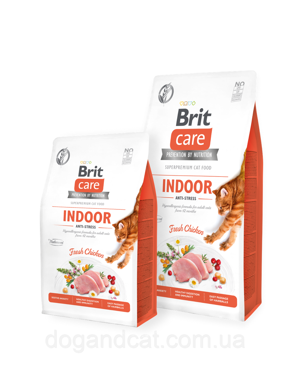 Brit Care (Брит Каре) Cat Grain Free Indoor Anti-Stress корм для кошек живущих в помещении 2 кг - фото 1 - id-p1326741861