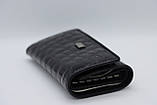 Жіночий шкіряний гаманець ключниця Wanlima 81092670066 Black/Gray, фото 3