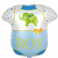 Фольгированный шар фигура Боди голубое мальчик Baby boy 55х 43 см Китай