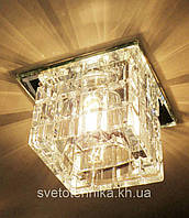 Точечный светильник с кристаллом K9 Feron JD106 прозрачный JCD9