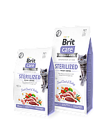 Brit Care Cat Grain Free Sterilized & Weight Control корм для стерилизованных котов с избыточным весом 2 кг