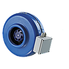 Вентилятор відцентровий канальний Вентс ВКМ 100 EC, однофазний, потужність 90Вт, обсяг 345м3/год