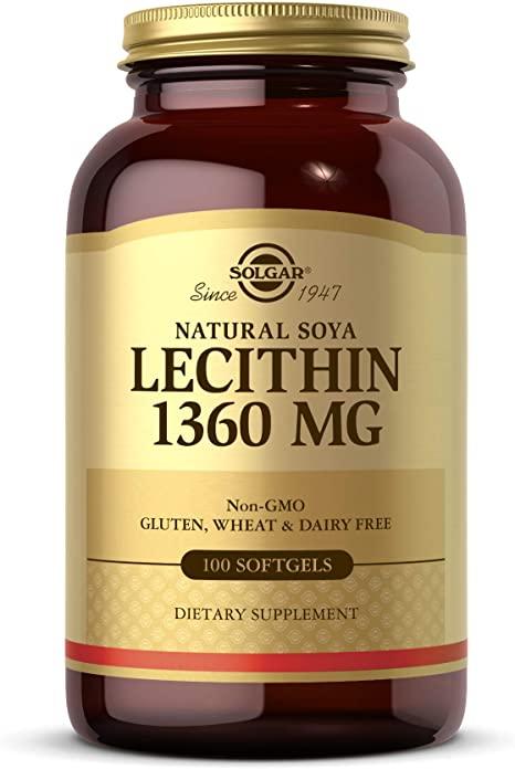 Solgar Natural Soya Lecithin 1360mg 100 softgels
