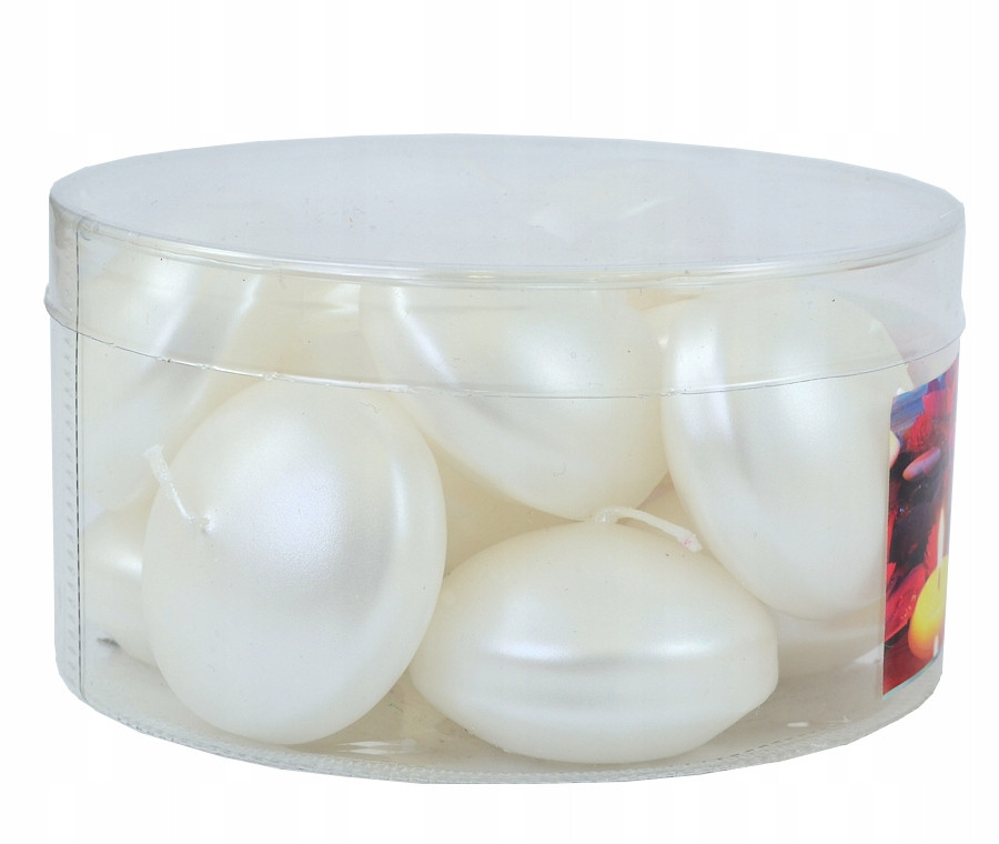 Свічки плавають білі перламутрові12 шт Home&Style, фото 1