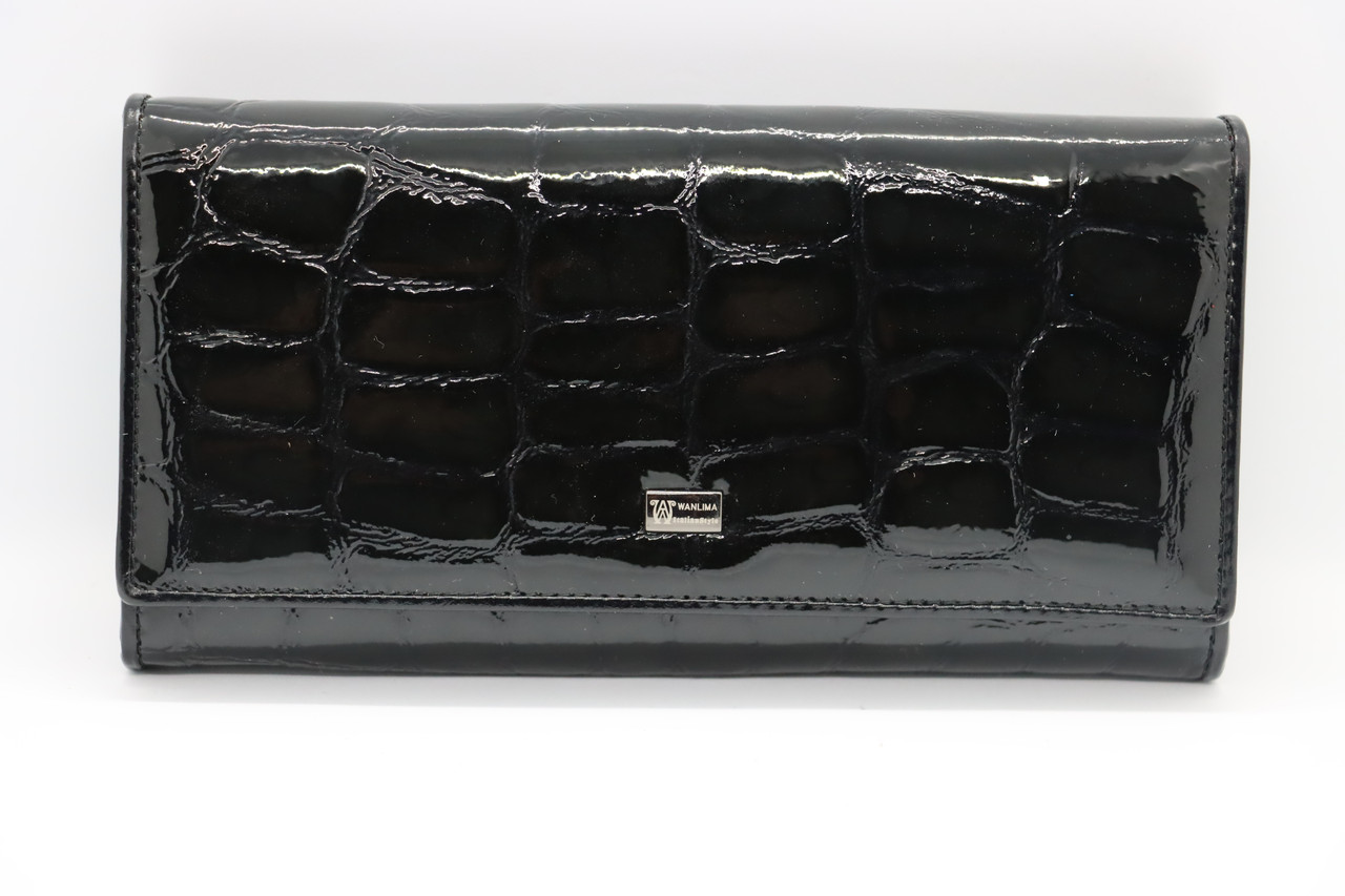 Жіночий шкіряний гаманець Wanlima 50042103 Black