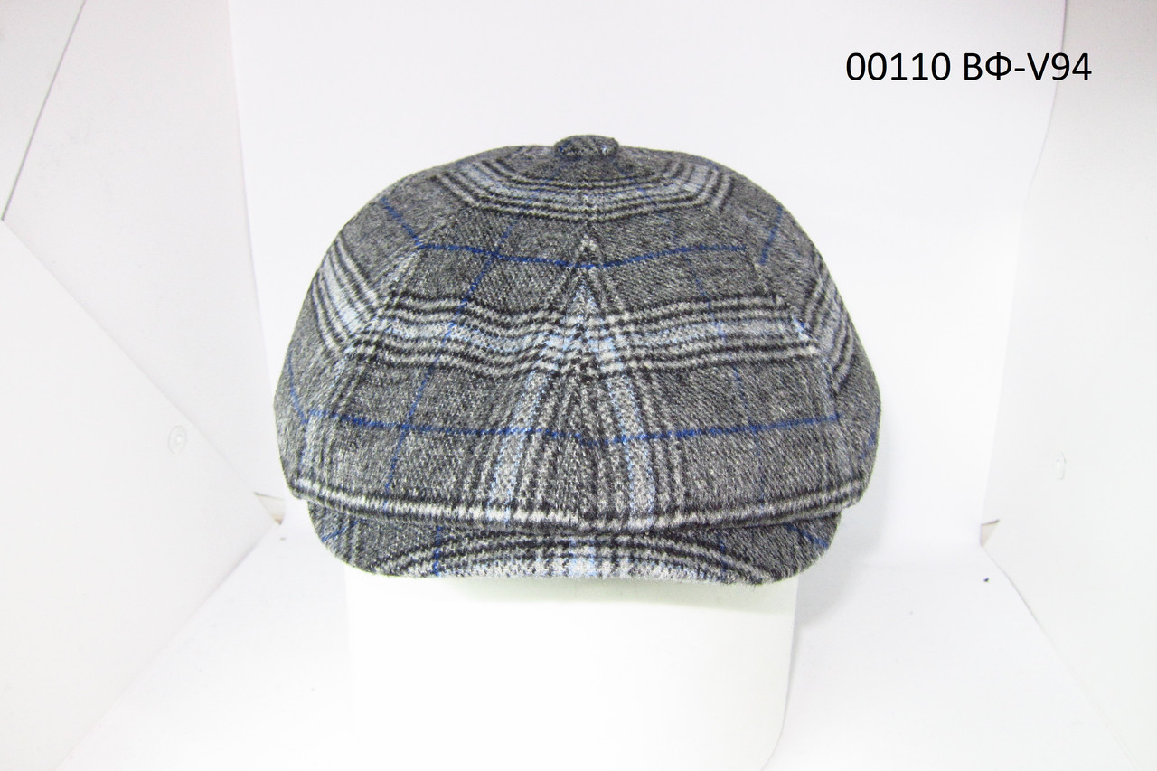 Чоловіча кепка восьмиклинка сіра з вушками DAVANI 00110, фото 1