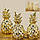 Декор ананаси набір з трьох золота кераміка h11см Гранд Презент 7709700, фото 2