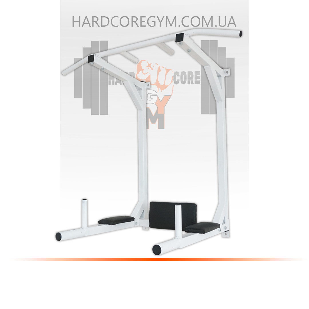 Турнік настінний з брусами та пресом 4в1, Білий, фото 1