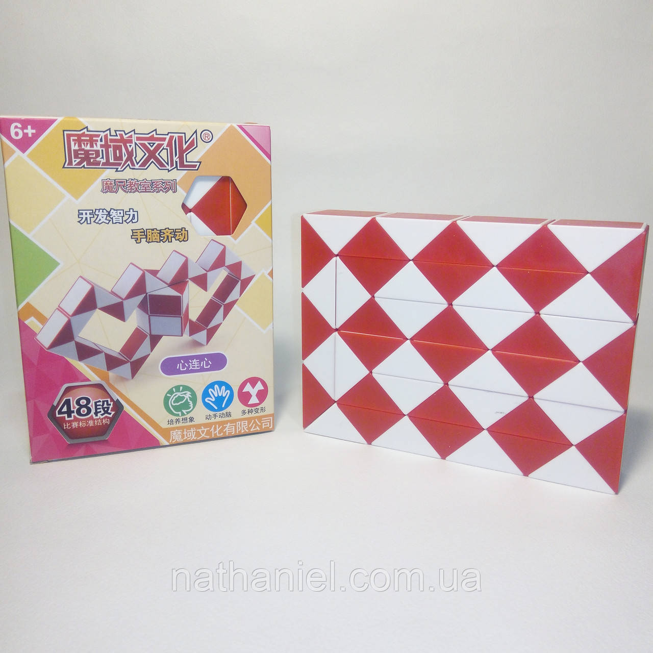 Змійка Рубіка MoYu Magic Snake 48 ланок Червона, фото 1