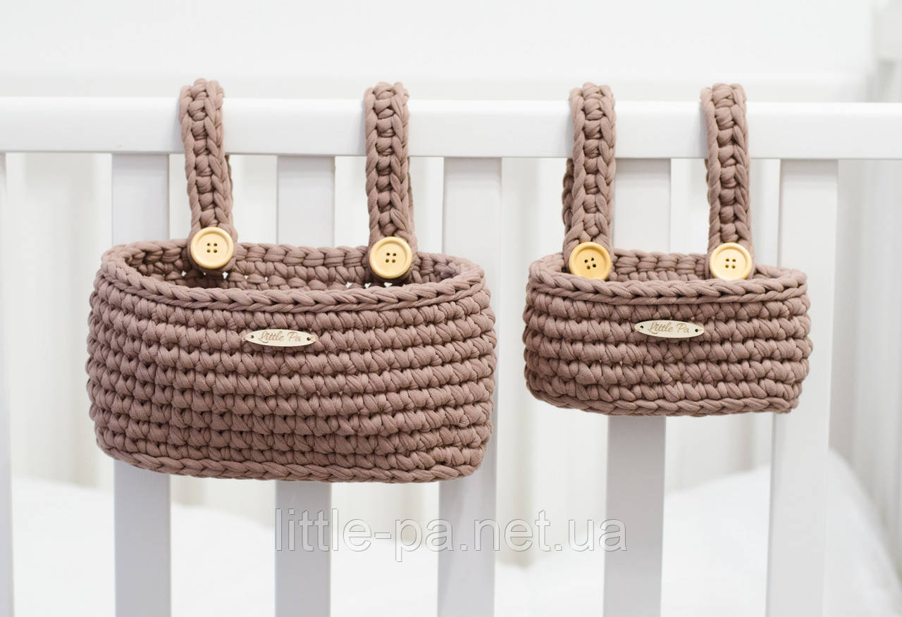 Комплект в'язаних органайзерів "Капучино", фото 1