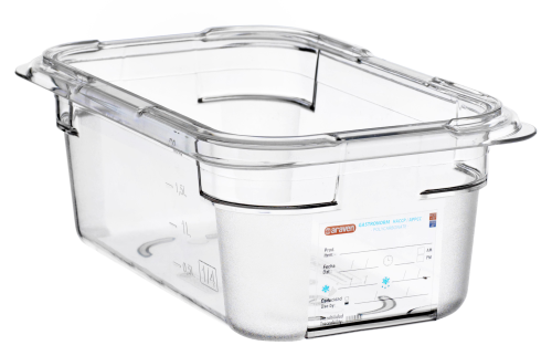 Гастроємність без ручок прямокутна GN 1/4 26.5х16.2х10см/2.6 л з полікарбонату Araven, фото 1