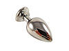Анальна пробка з кристалом у вигляді серця Металева Малинова, фото 8