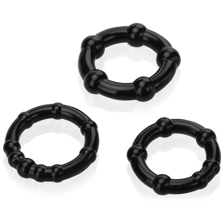 Ерекційне кільце 3 штуки Stay Hard Black