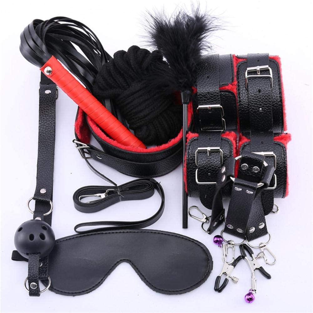 Набір БДСМ Bondage Set іграшки Садо мазо ігри 10 в 1 BDSM батіг, кляп, мотузки, наручники, маски, нашийник