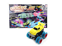 Lb Детский игрушечный автотрек Magic Trix Trux светящийся в темноте M-133925 трек для машинок конструктор