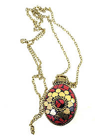 Аромакулон бронзовий з кораловими вставками