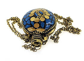 Аромакулон бронзовий інкрустований бірюзою