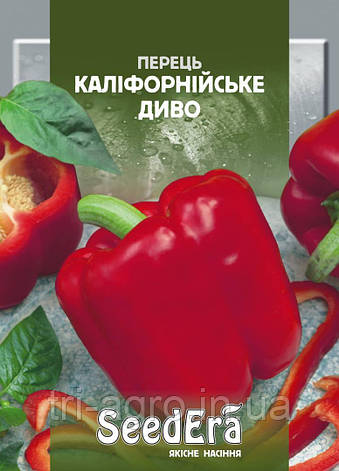 Перець солодкий Каліфорнійське диво червоне 3г SeedEra, фото 1
