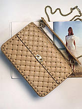 Женская кожаная сумка Valentino (реплика) LUX+++