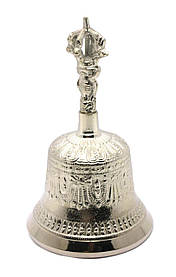 Дзвін чакровий бронзовий сріблястий 15,5 см