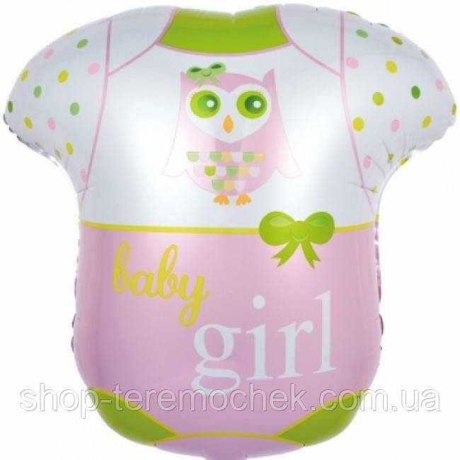 Фольгований шар фігурний Боді рожевий дівчинка Baby giri 55х 43 см Китай