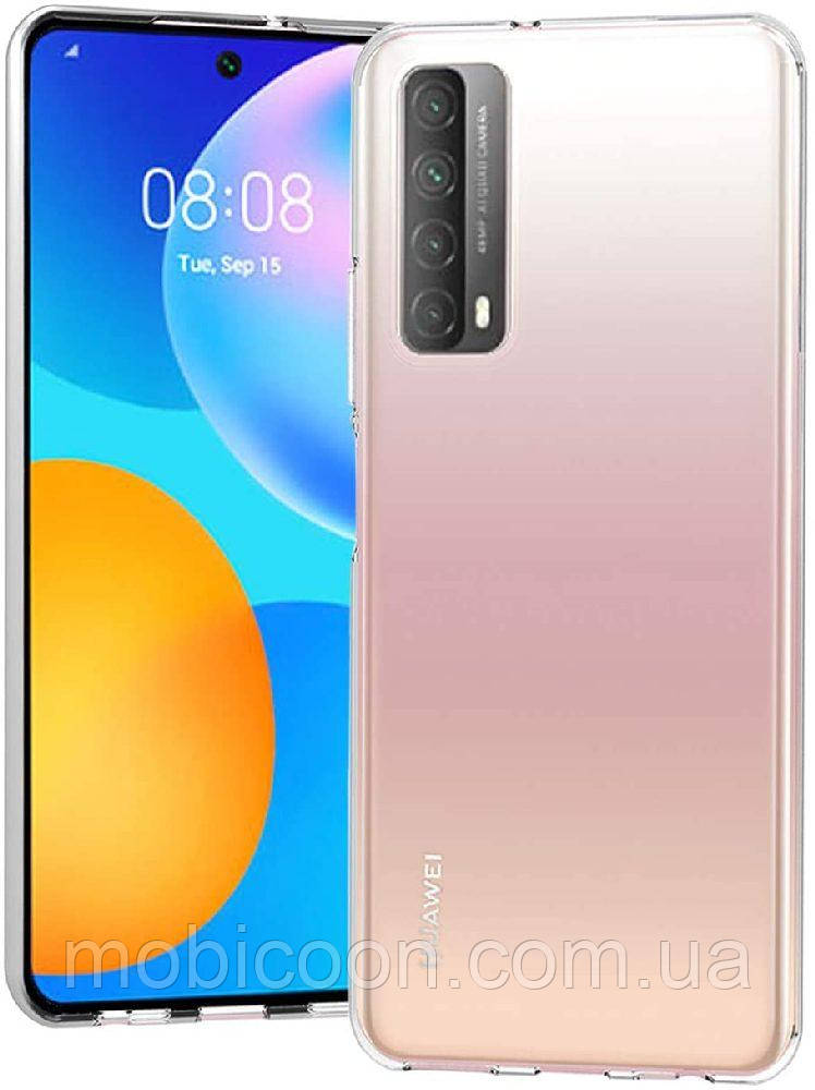 Чохол силіконовий для Huawei P smart 2021 ультратонкий прозорий, фото 1