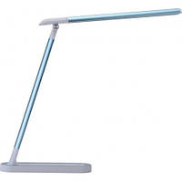 Настільна лампа 9 Вт бірюзовий/білий Luxel TL-07G, з регулюваннями яскравості, Люксел сенсорна, світильник лід
