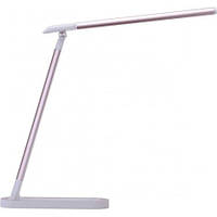 Настільна лампа 9 Вт рожевий/білий Luxel TL-07G, з регулюваннями яскравості, Люксел сенсорна, світильник лід