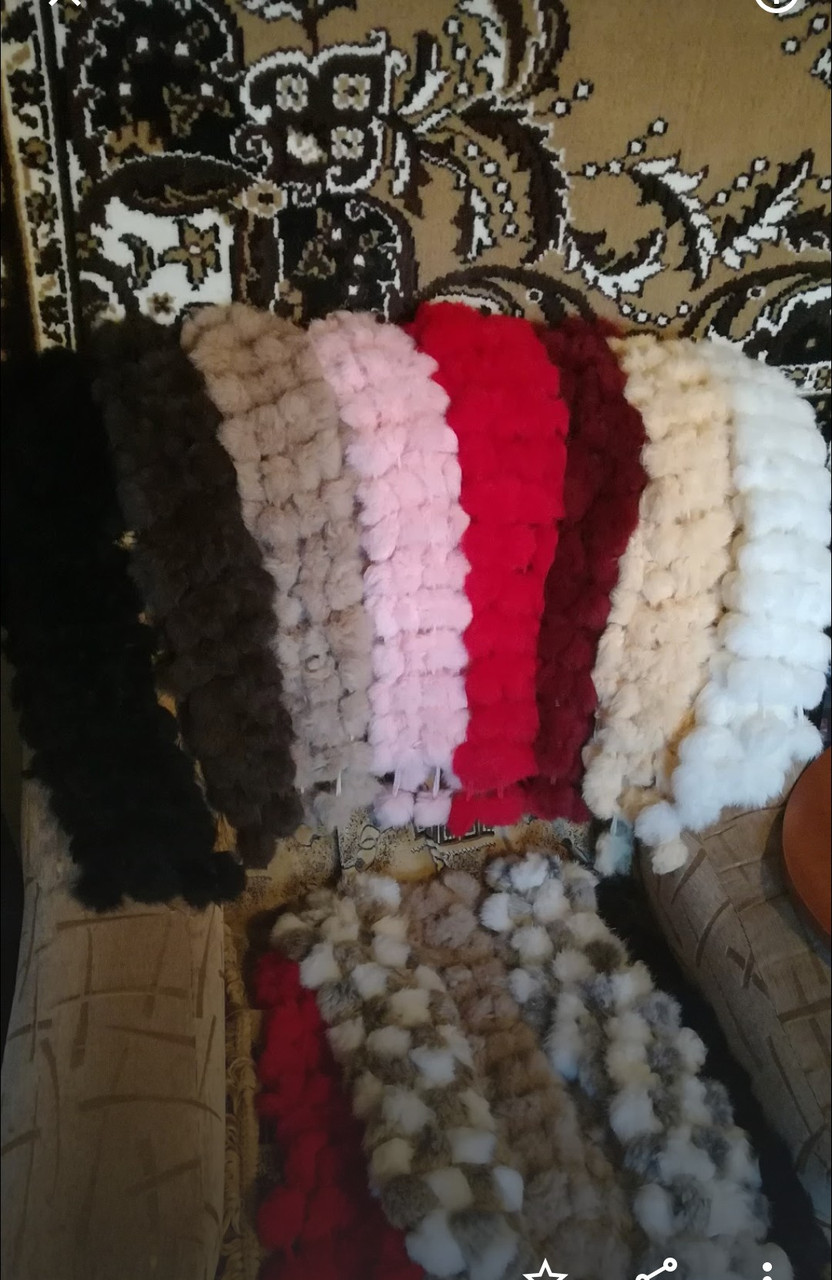 Шарфи з натурального хутра кролика! Зимовий хутряний шарфик., фото 1