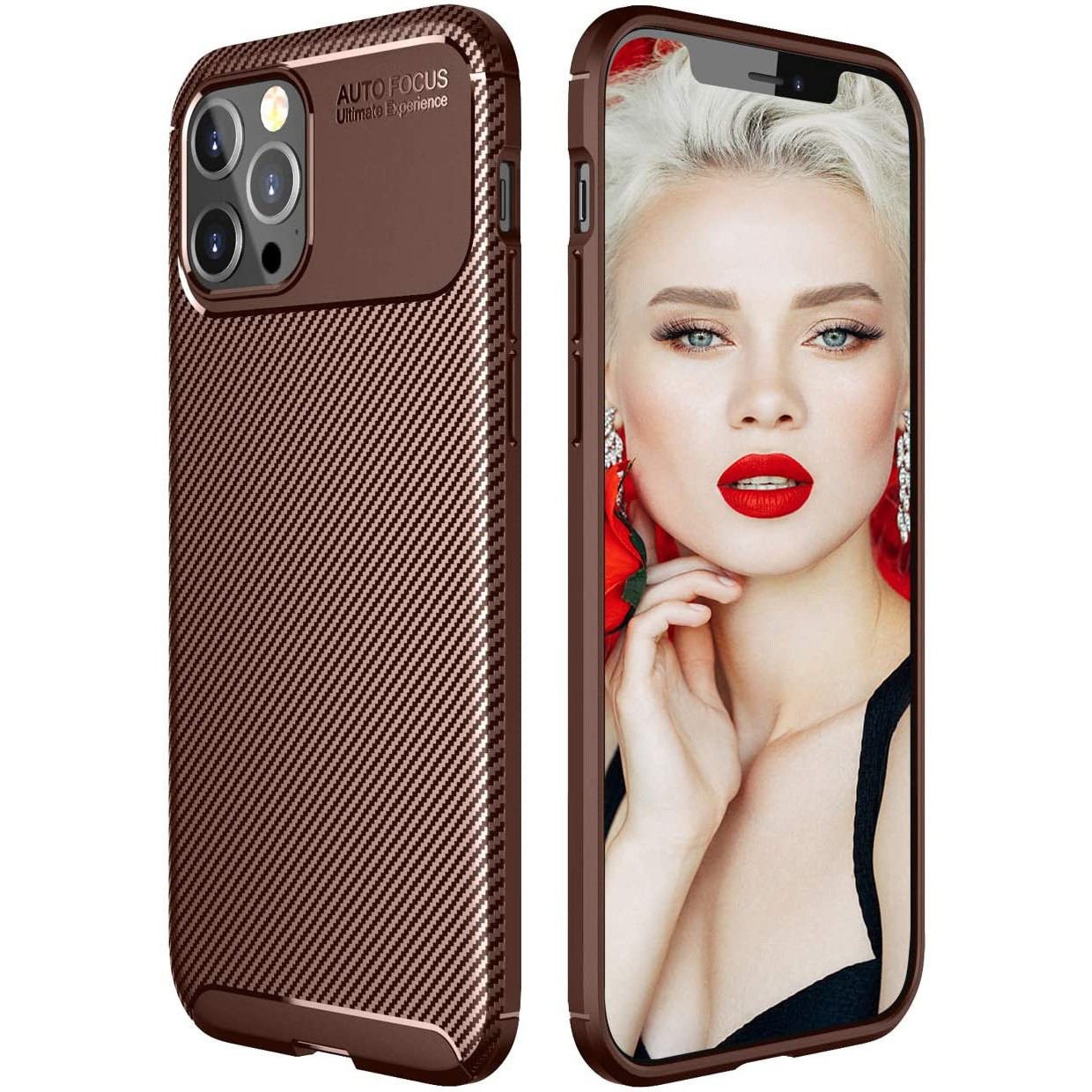 Чохол Carbon Case для Apple iPhone 12 Pro Brown, фото 1
