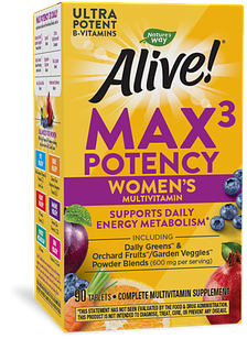 Nature's Way Alive! Max3 Potency Women's Multivitamin Мультивітамінний комплекс для жінок , 90 таб