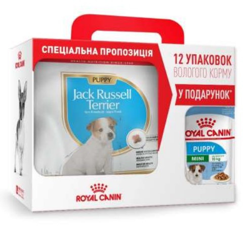 Royal Canin (Роял Канін) Jack-Russell Puppy - Корм для цуценят породи Джек-Рассел тер'єр 3 кг + 12 паучей