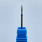 Фреза для фрезера для манікюру і педикюру алмазна Полум'я 2.1мм синя, фото 2