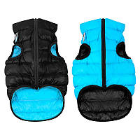 Курточка двусторонняя AiryVest для собак XS30 черно-голубая 1595 (4823089301501)
