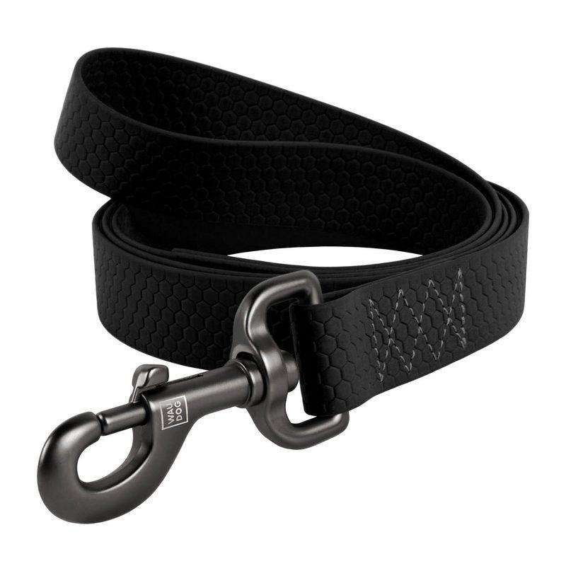 Повідець WAUDOG Waterproof COLLARTEX чорний водостійкий 27231 (4823089320892)