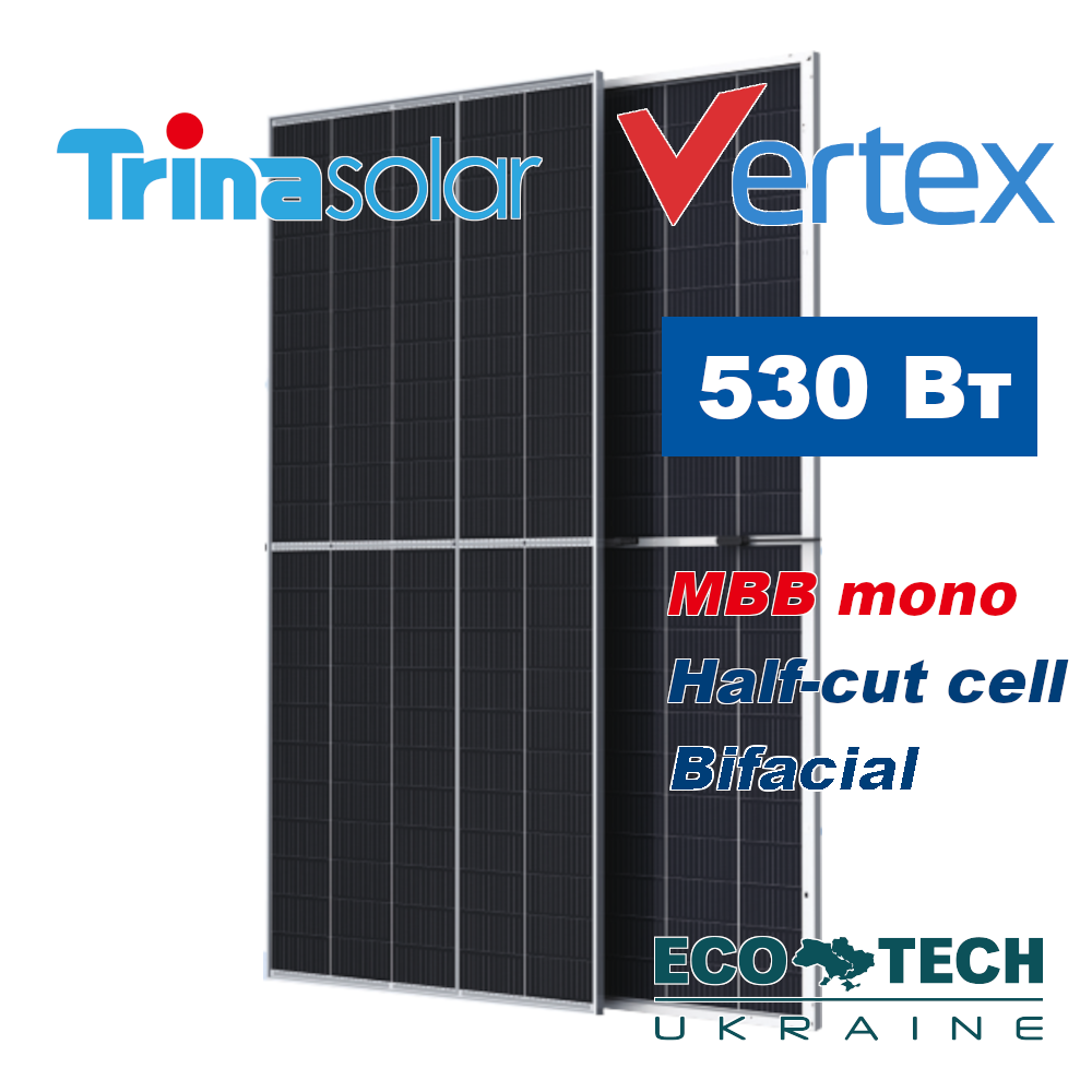 Сонячні панелі TSM-DEG19C.20 210M110 530W, BF, MBB